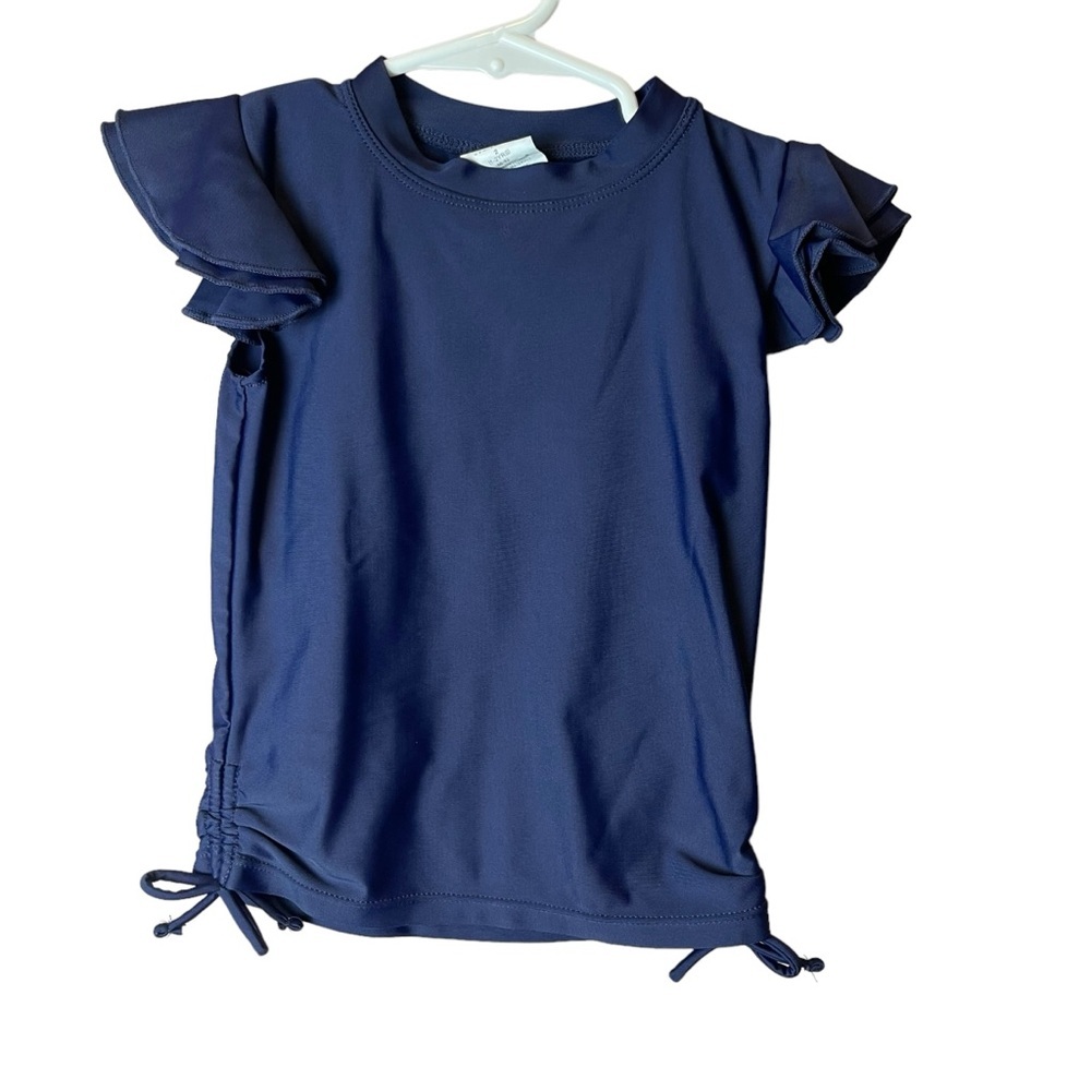 SNAPPER ROCK Flutter Sleeve Rash Top Navy 2